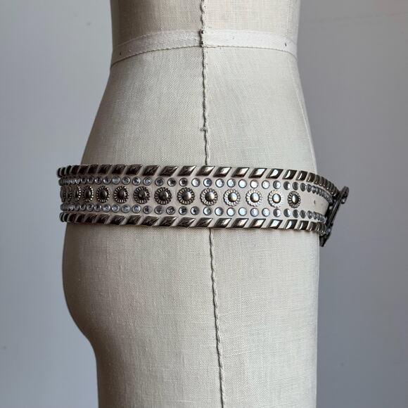Vintage 2000s MALINI MURJANI Texas Studded Rhinestone Cowgirl Belt - Picture 6 of 10